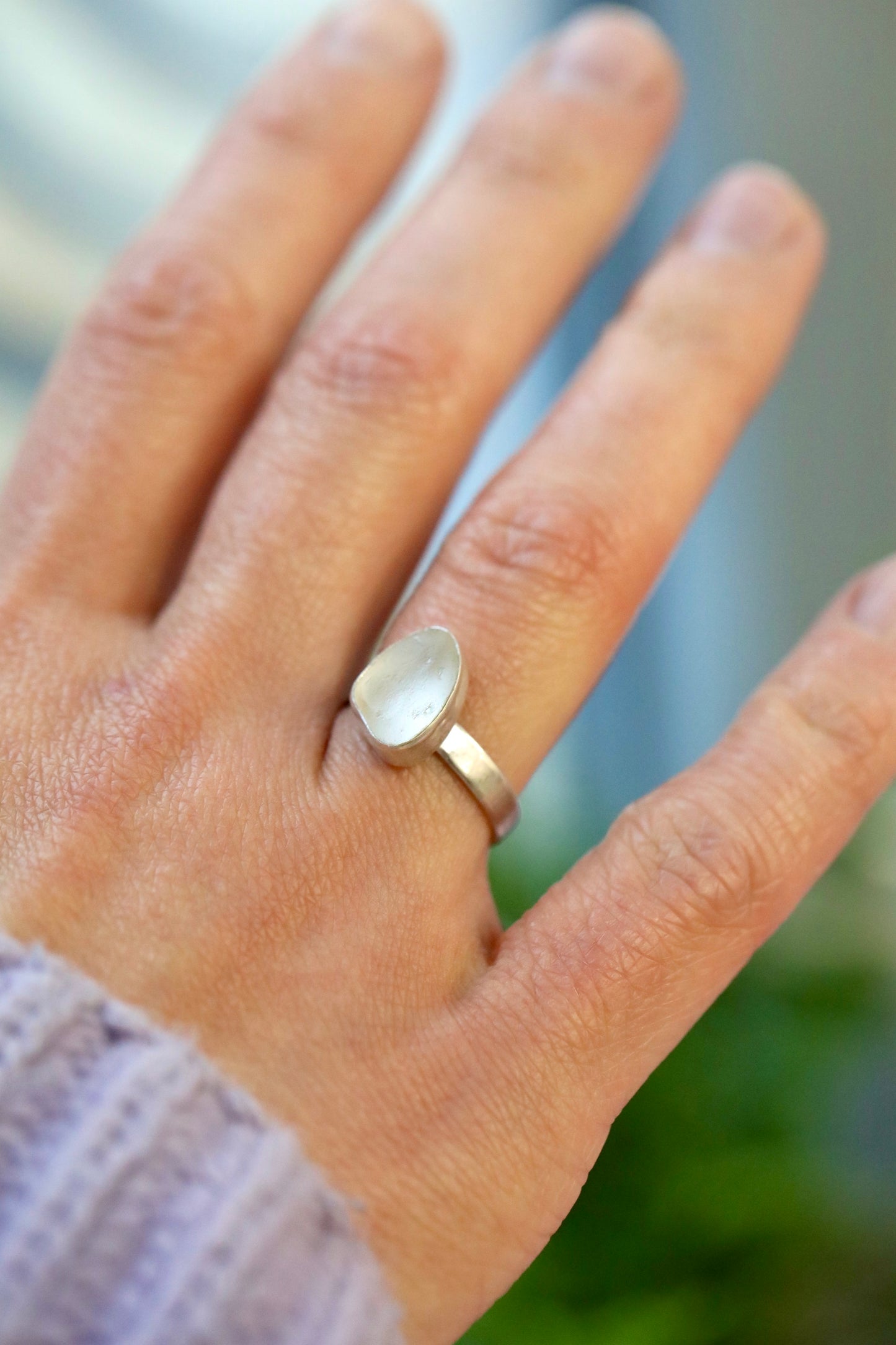 MULL White & silver ring - K 1/2