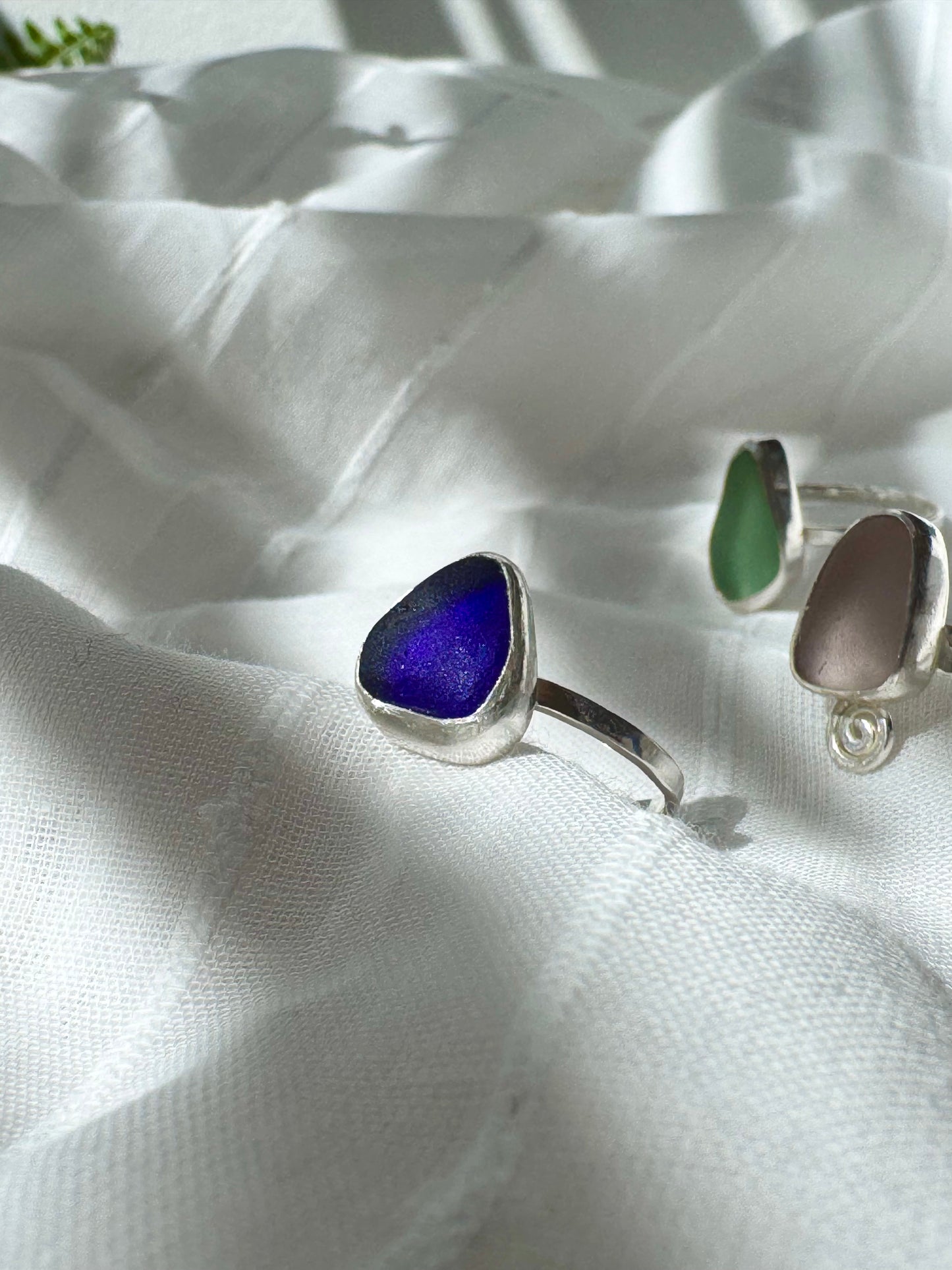 KINTYRE Cobalt blue silver ring - size L