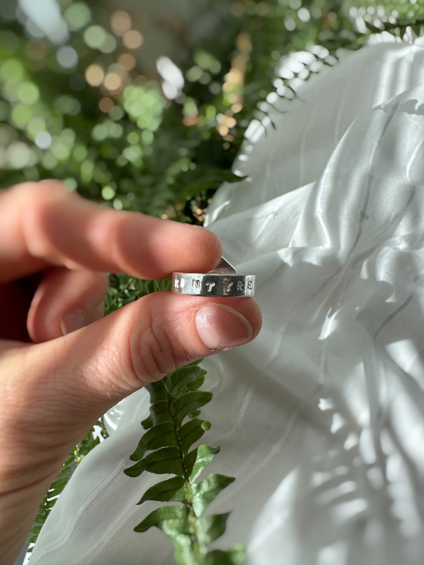 KINTYRE Cornflower silver ring - size P