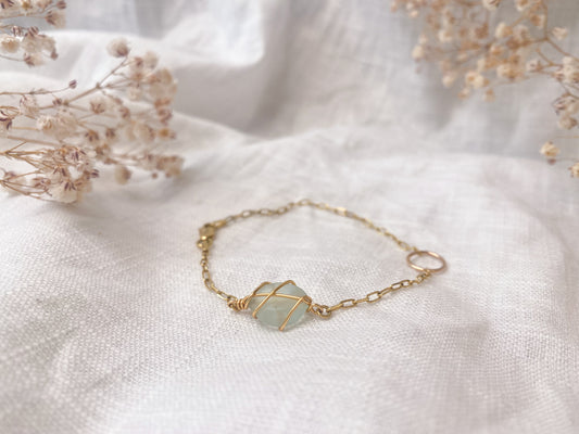 Eilidh Bracelet in Gold & Light Blue