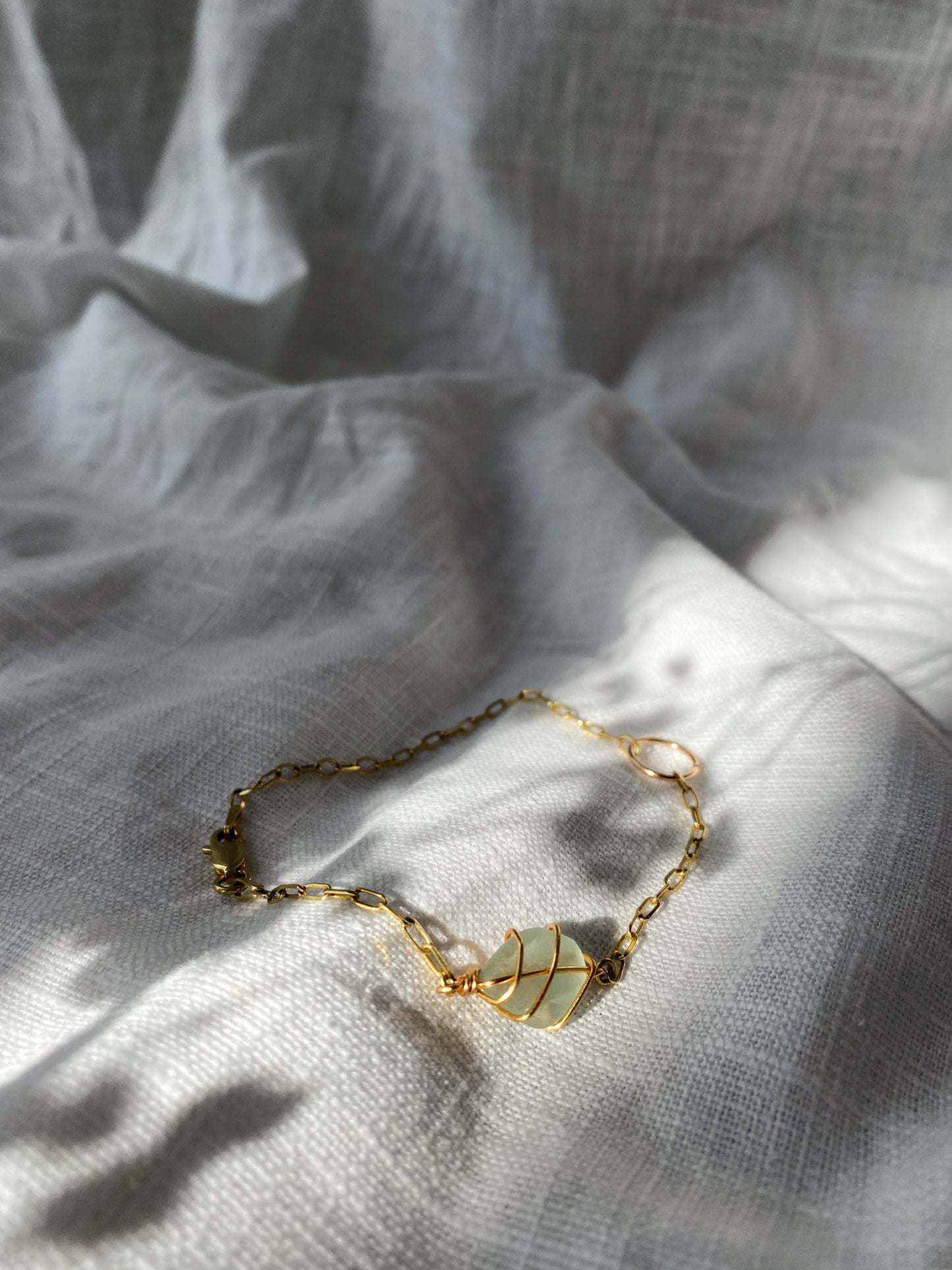 Eilidh Bracelet in Gold & Light Blue