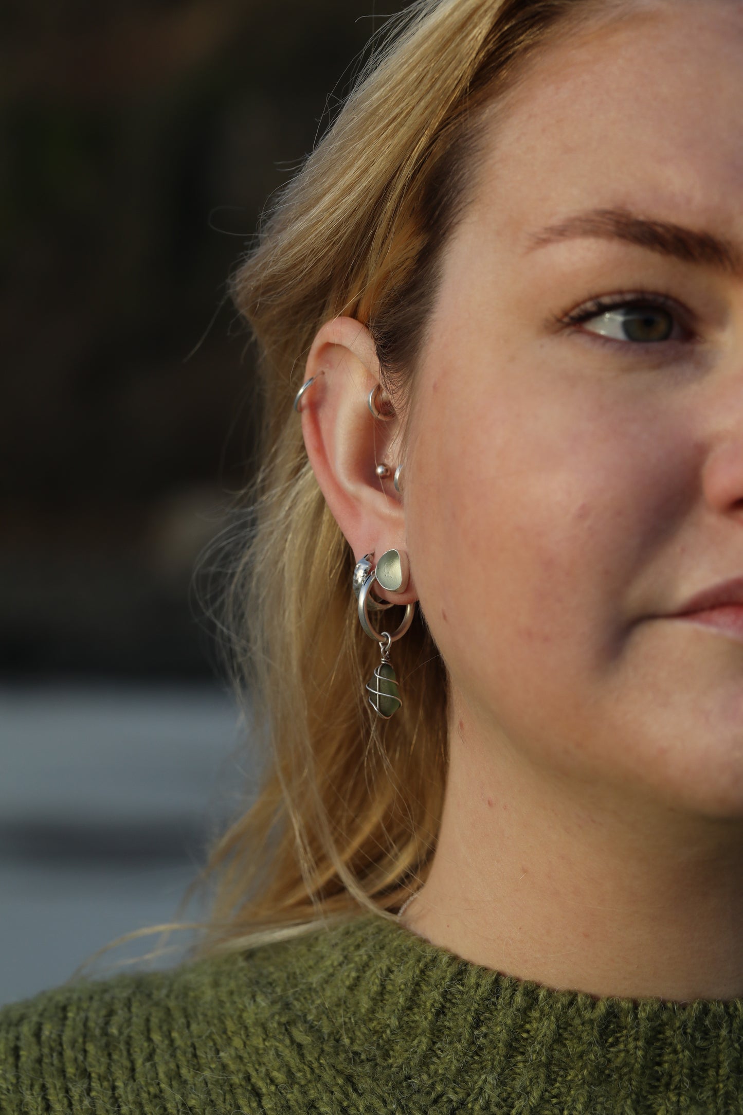 SKYE - Light blue & silver stud earrings