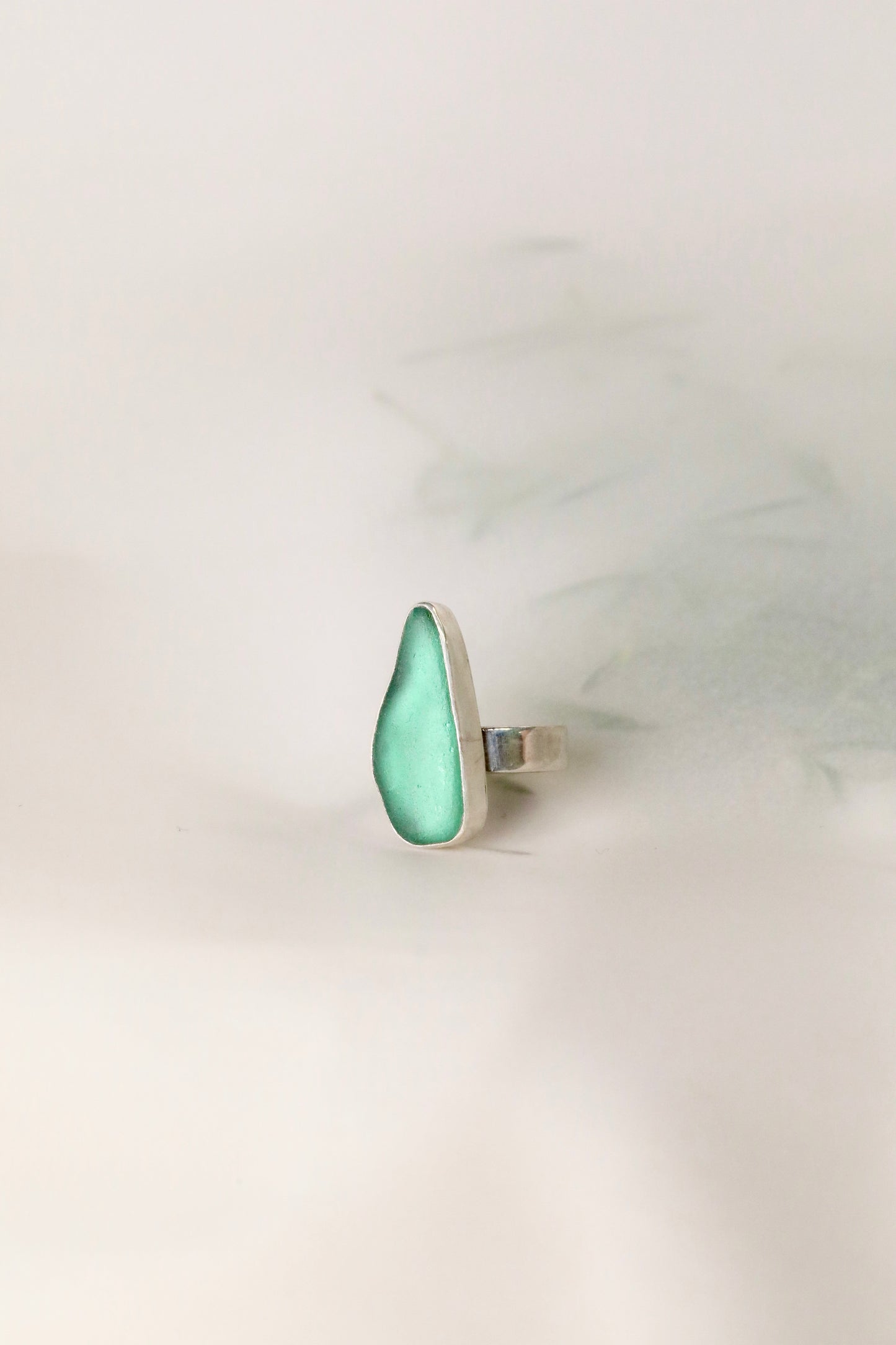 SKYE Teal & silver ring - size O 1/2