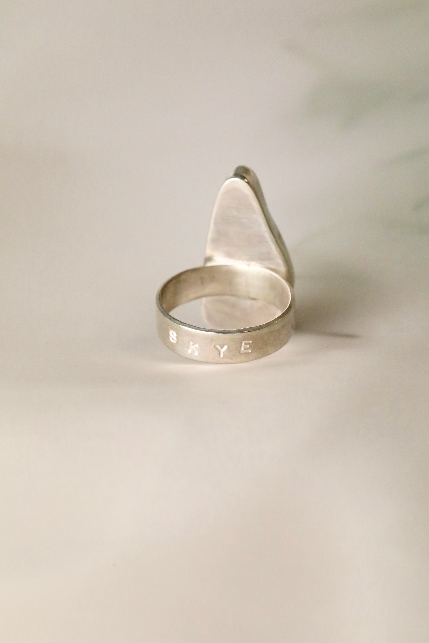 SKYE Teal & silver ring - size O 1/2