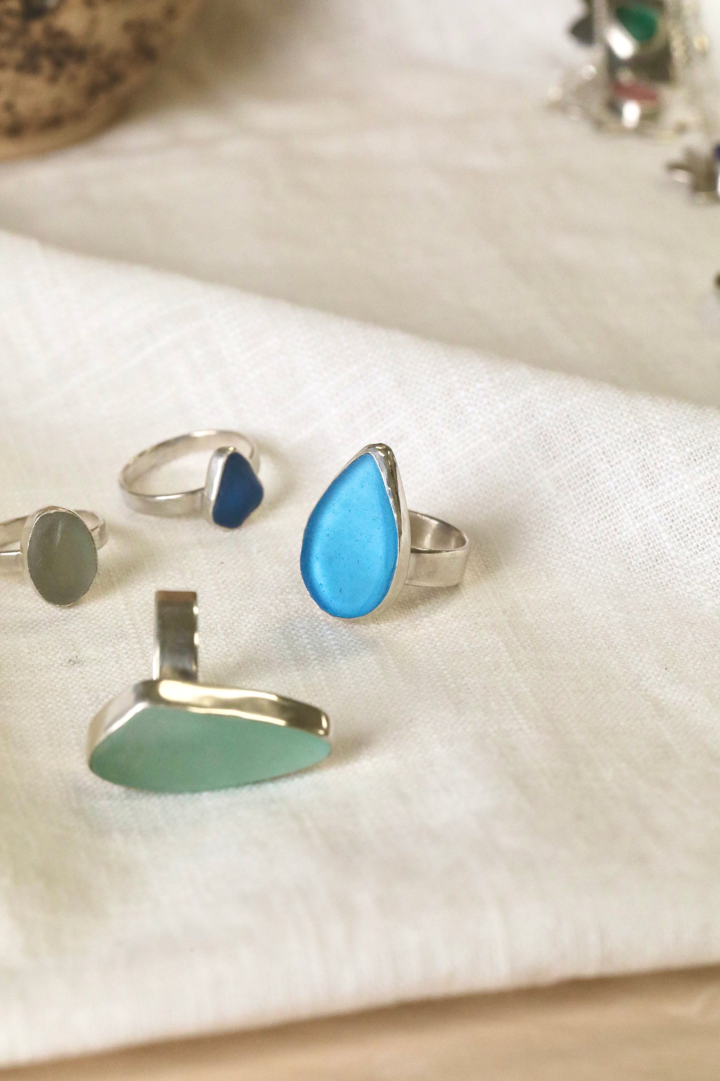 SKYE Turquoise & silver ring - size M 1/2