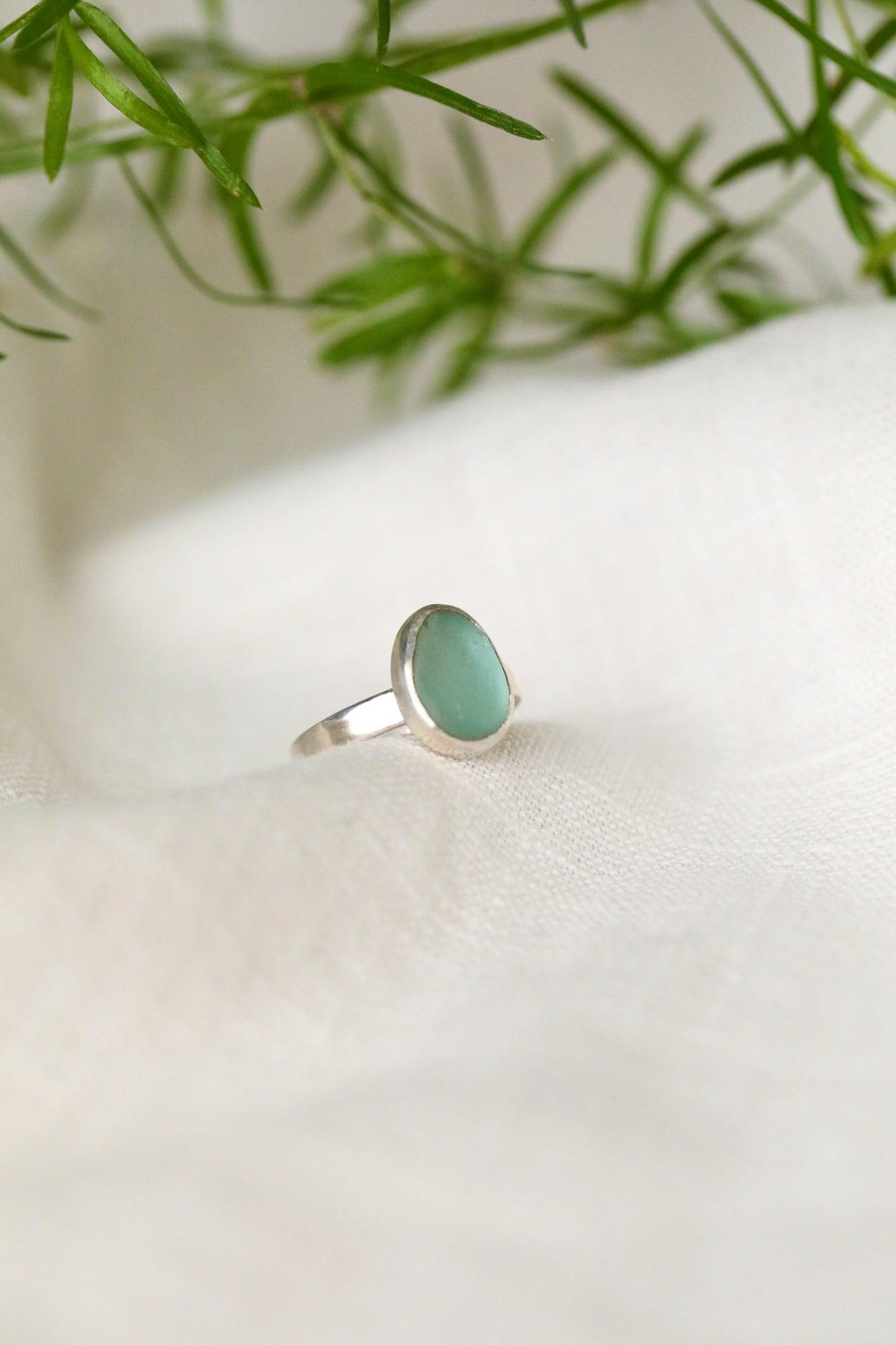 SKYE Light blue & silver ring - size M