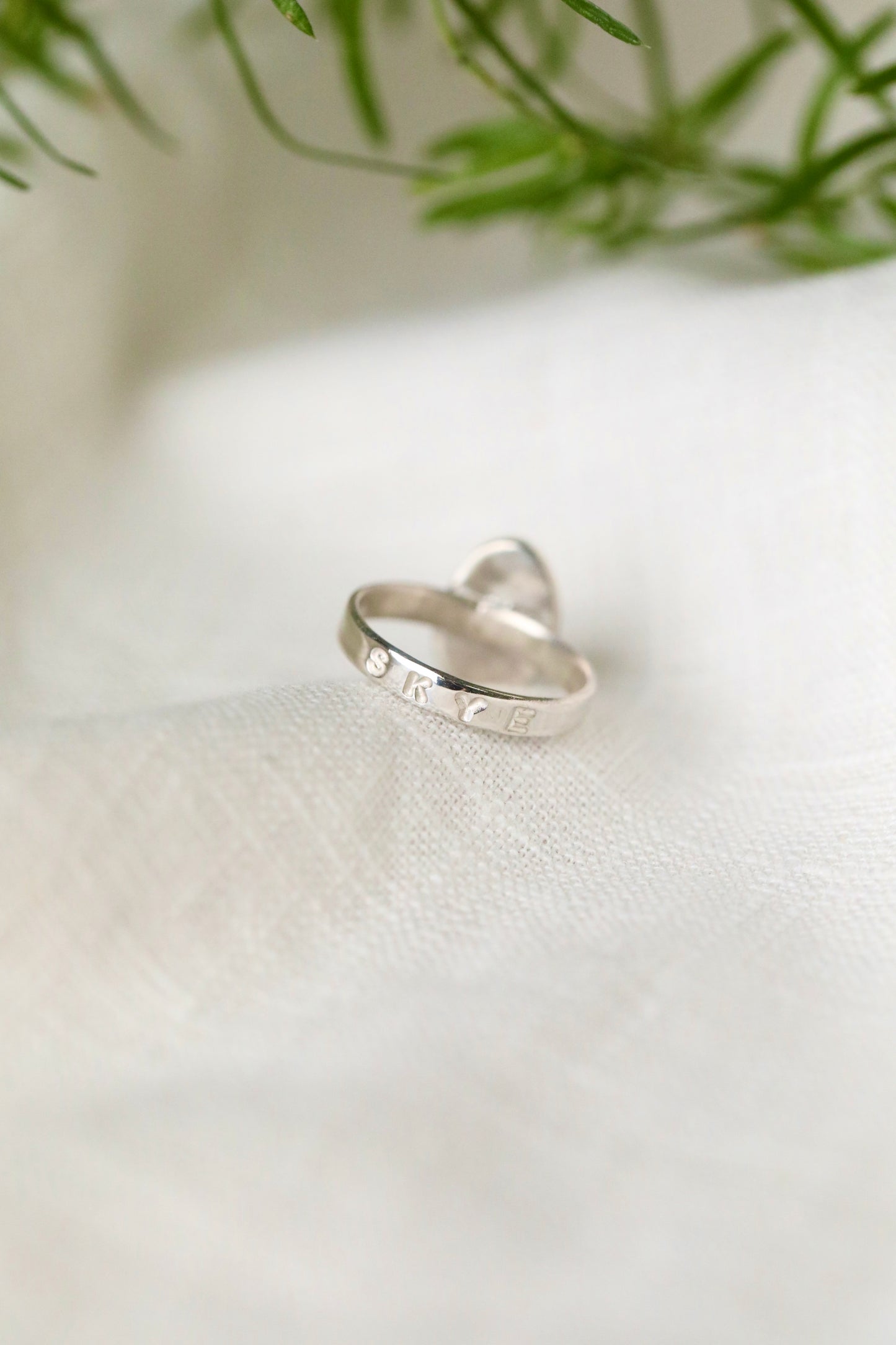 SKYE Light blue & silver ring - size M