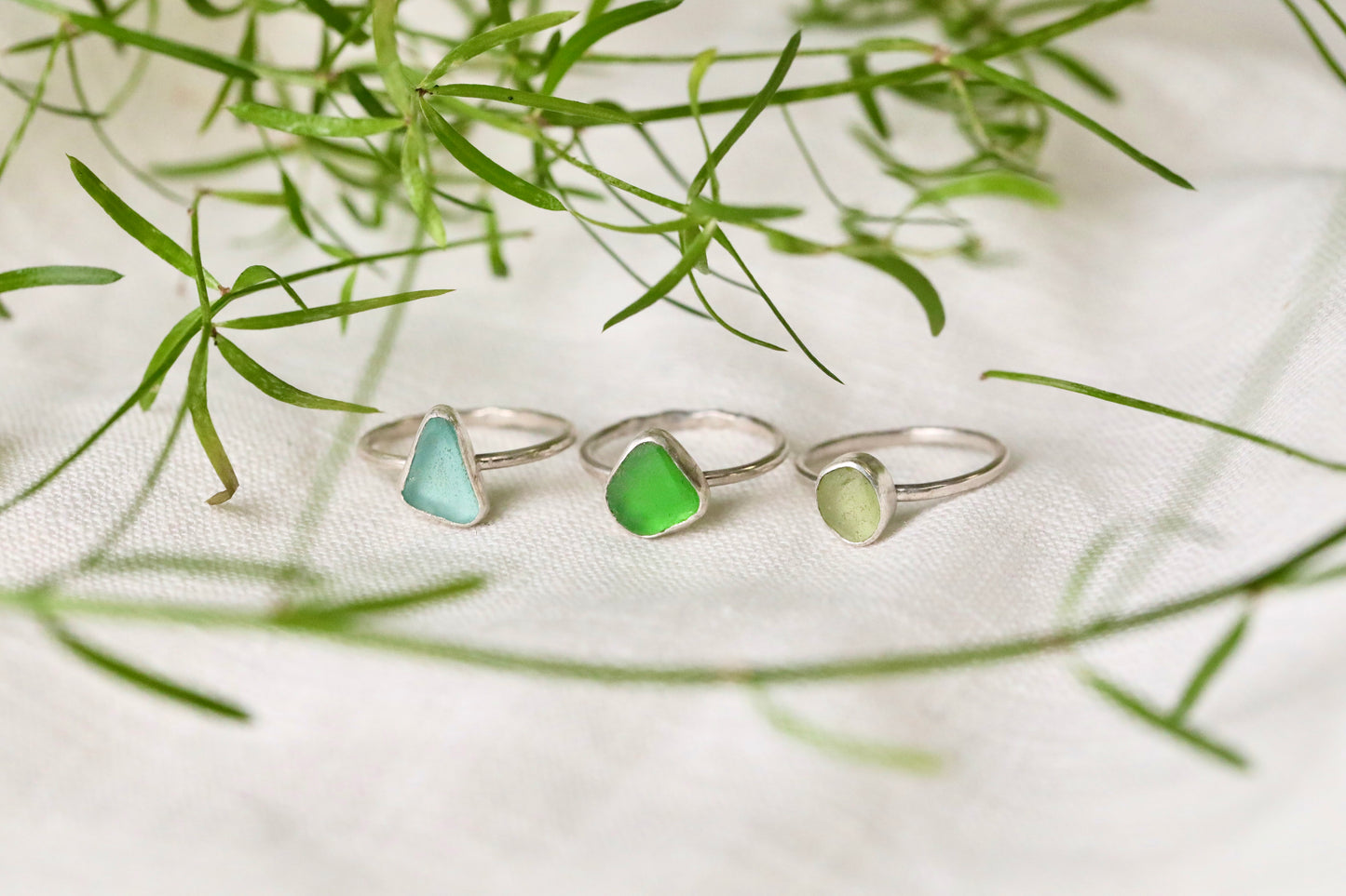 SKYE Light blue & silver stacking ring - size Q