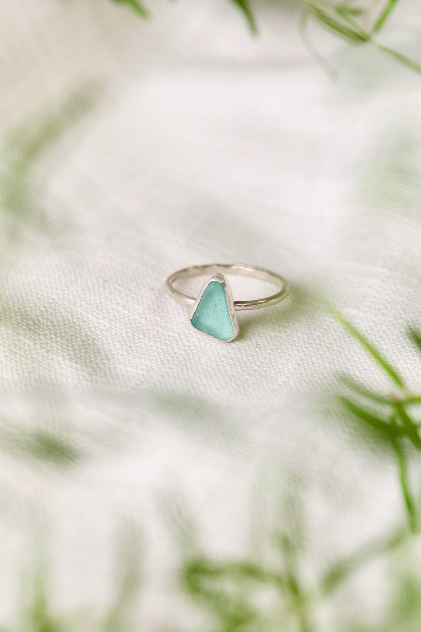 SKYE Light blue & silver stacking ring - size Q