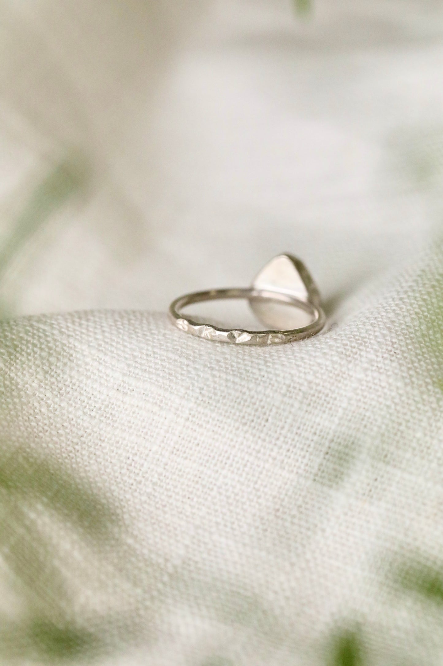 SKYE Bright green & silver stacking ring - size N