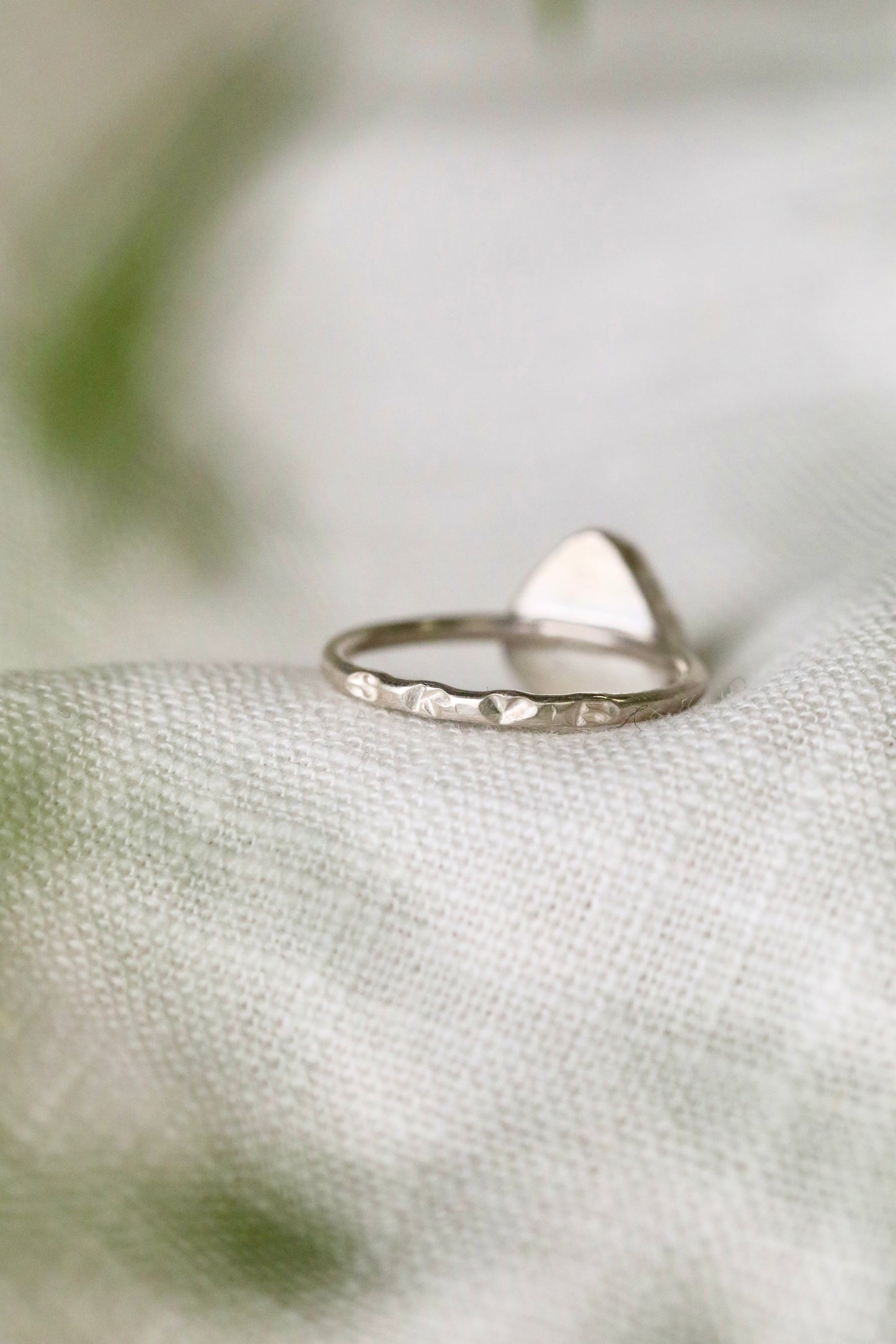 SKYE Lime & silver stacking ring - size O 1/2