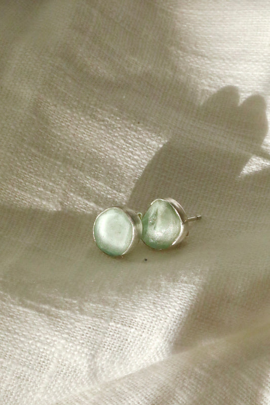 SKYE - Light blue & silver stud earrings