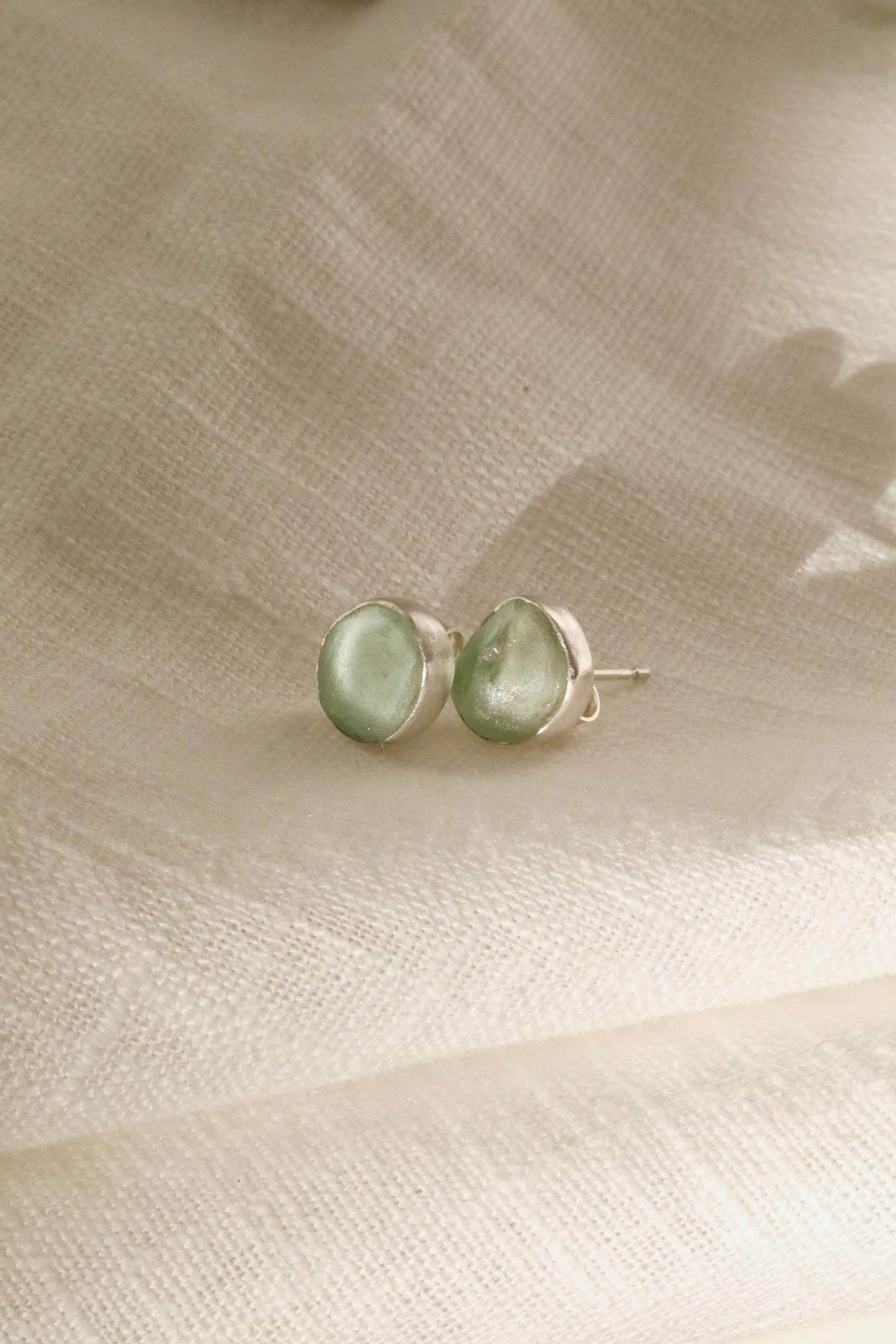 SKYE - Light blue & silver stud earrings