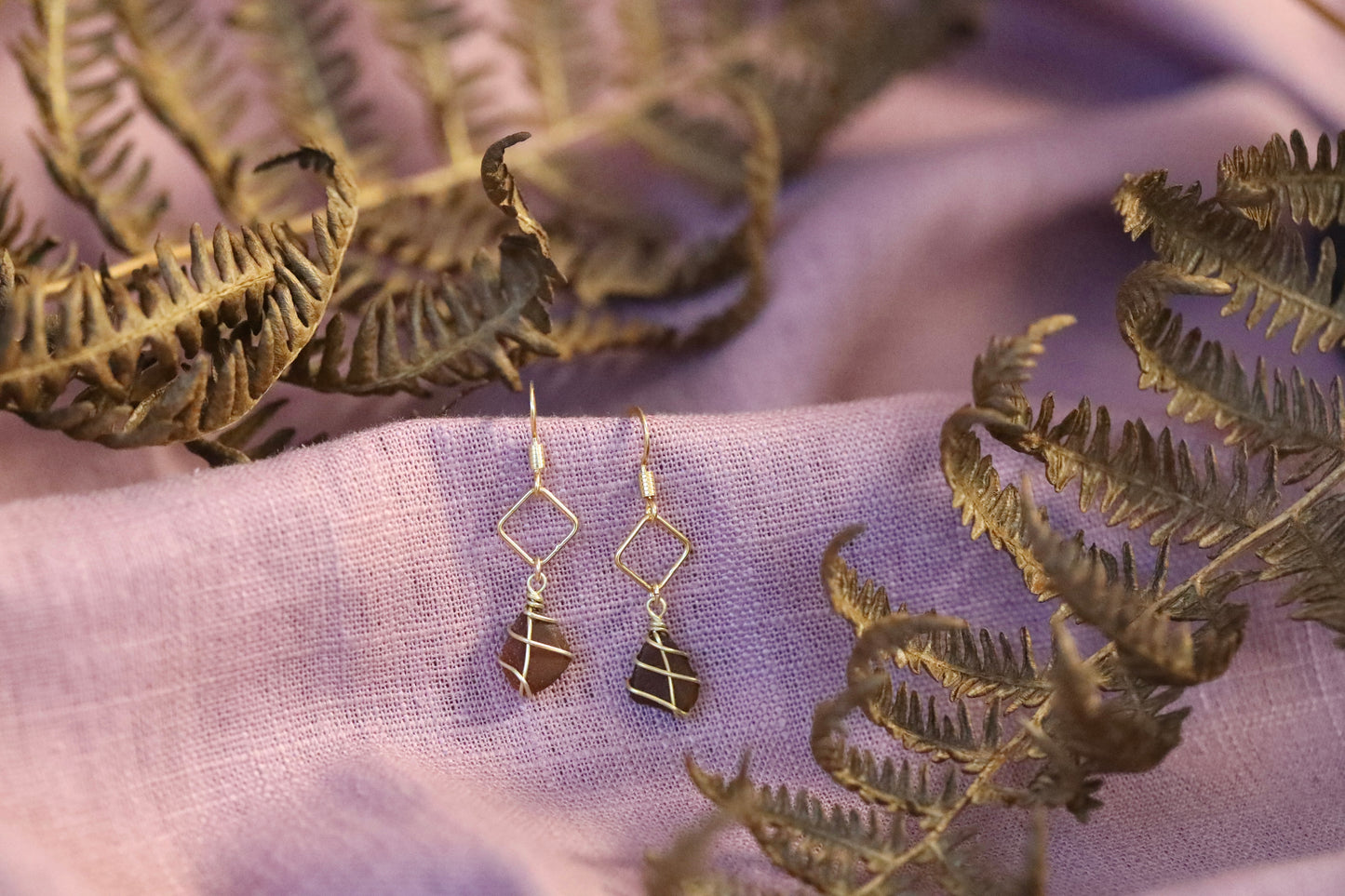 Xanthe Earrings in Gold Vermeil & Amber