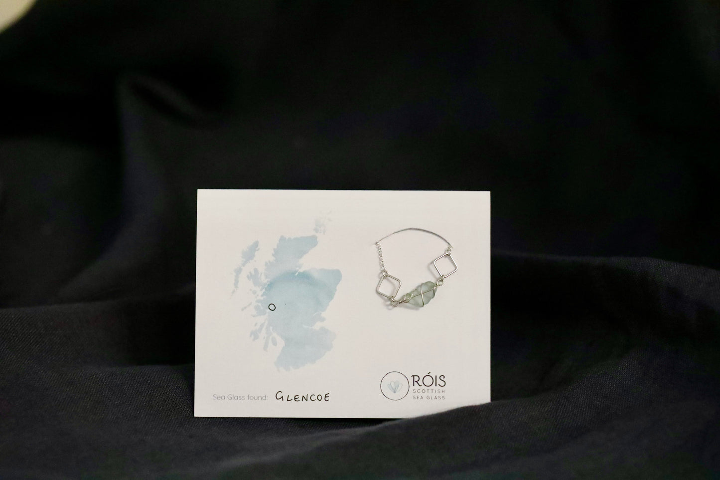 Xanthe Necklace in Sterling Silver & Light Blue
