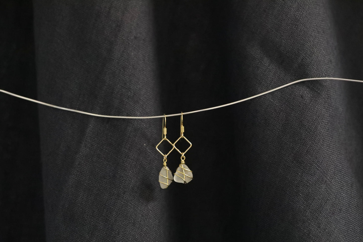 Xanthe Earrings in Gold Vermeil & White