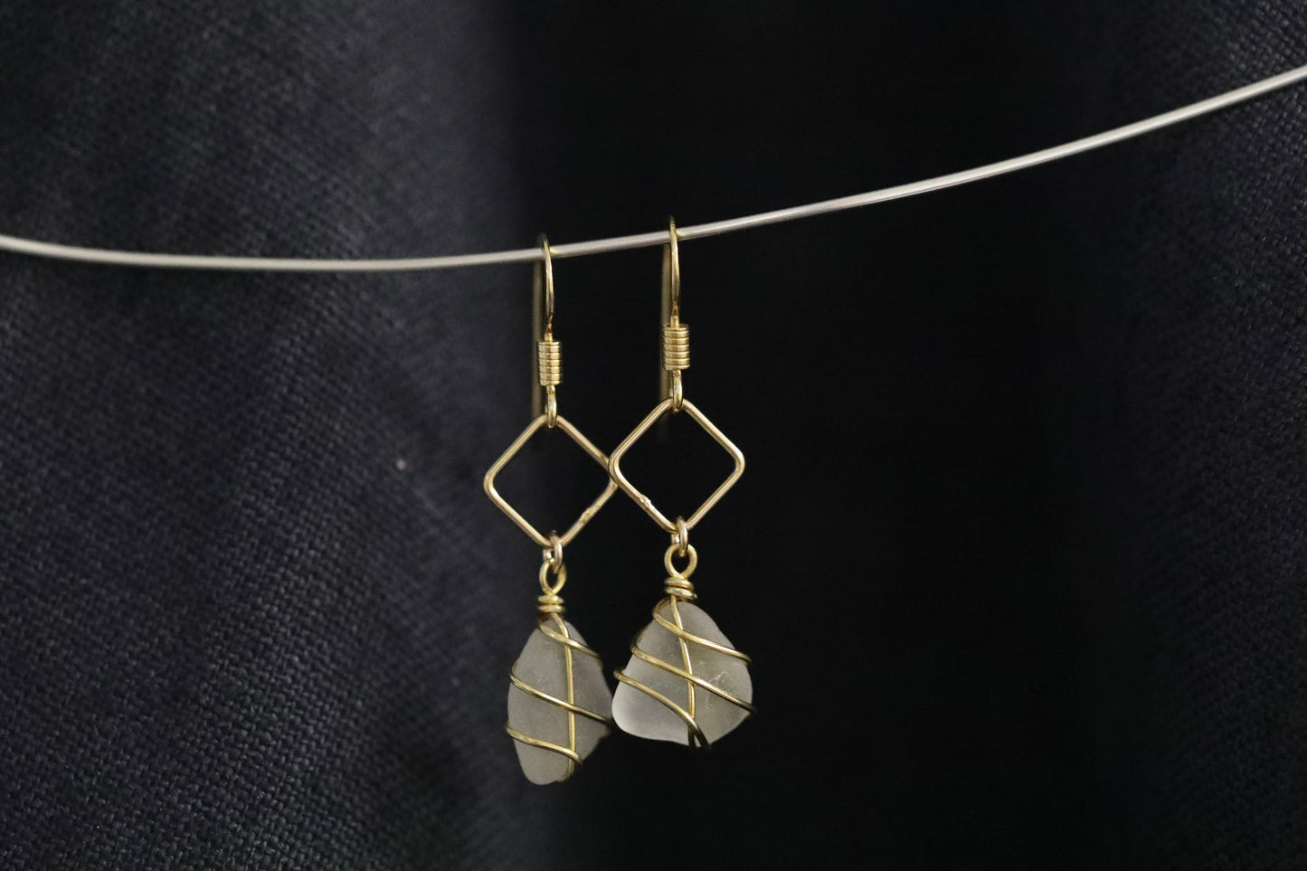 Xanthe Earrings in Gold Vermeil & White