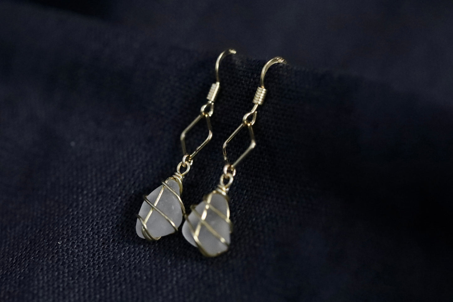 Xanthe Earrings in Gold Vermeil & White