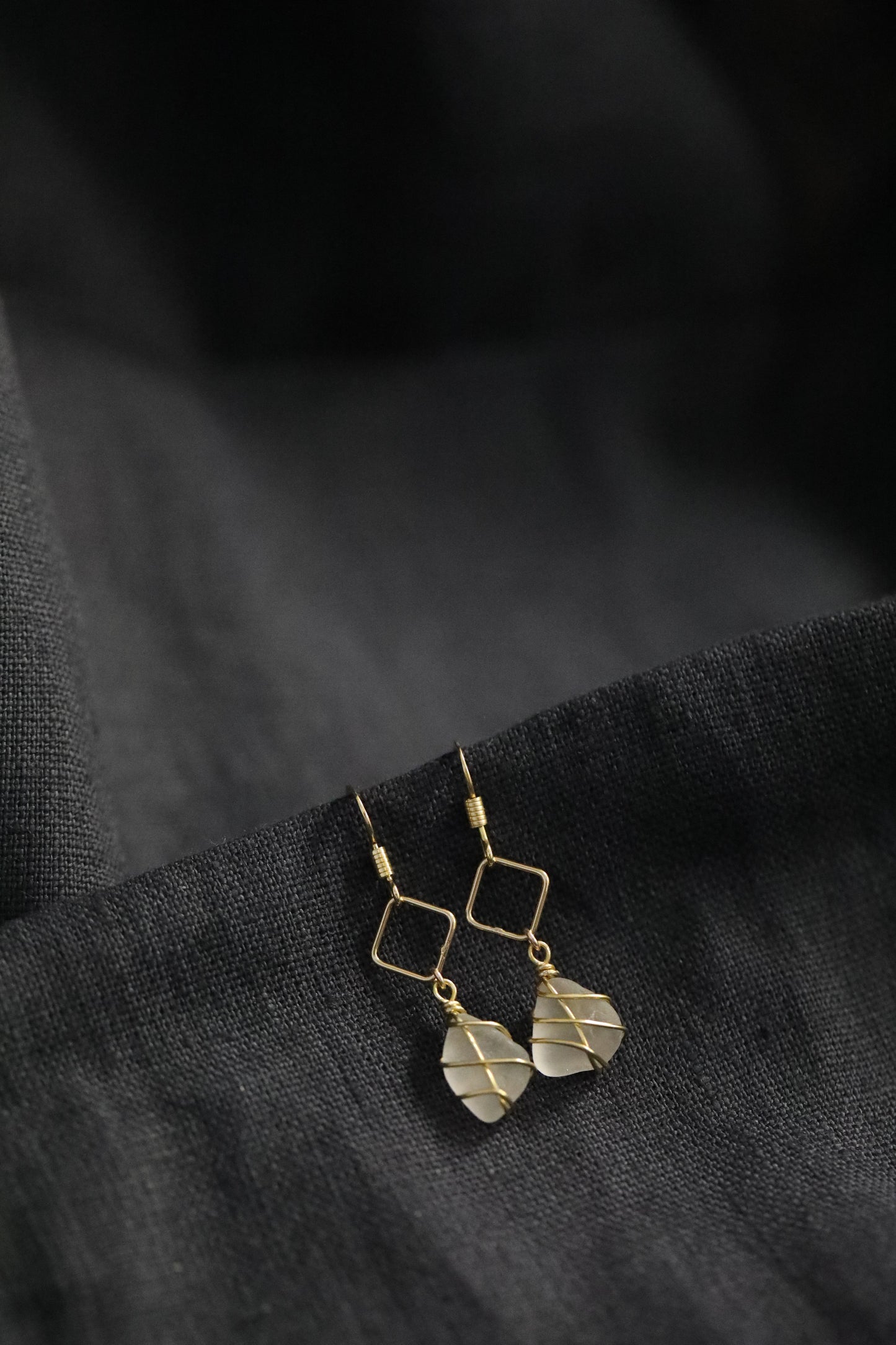 Xanthe Earrings in Gold Vermeil & White