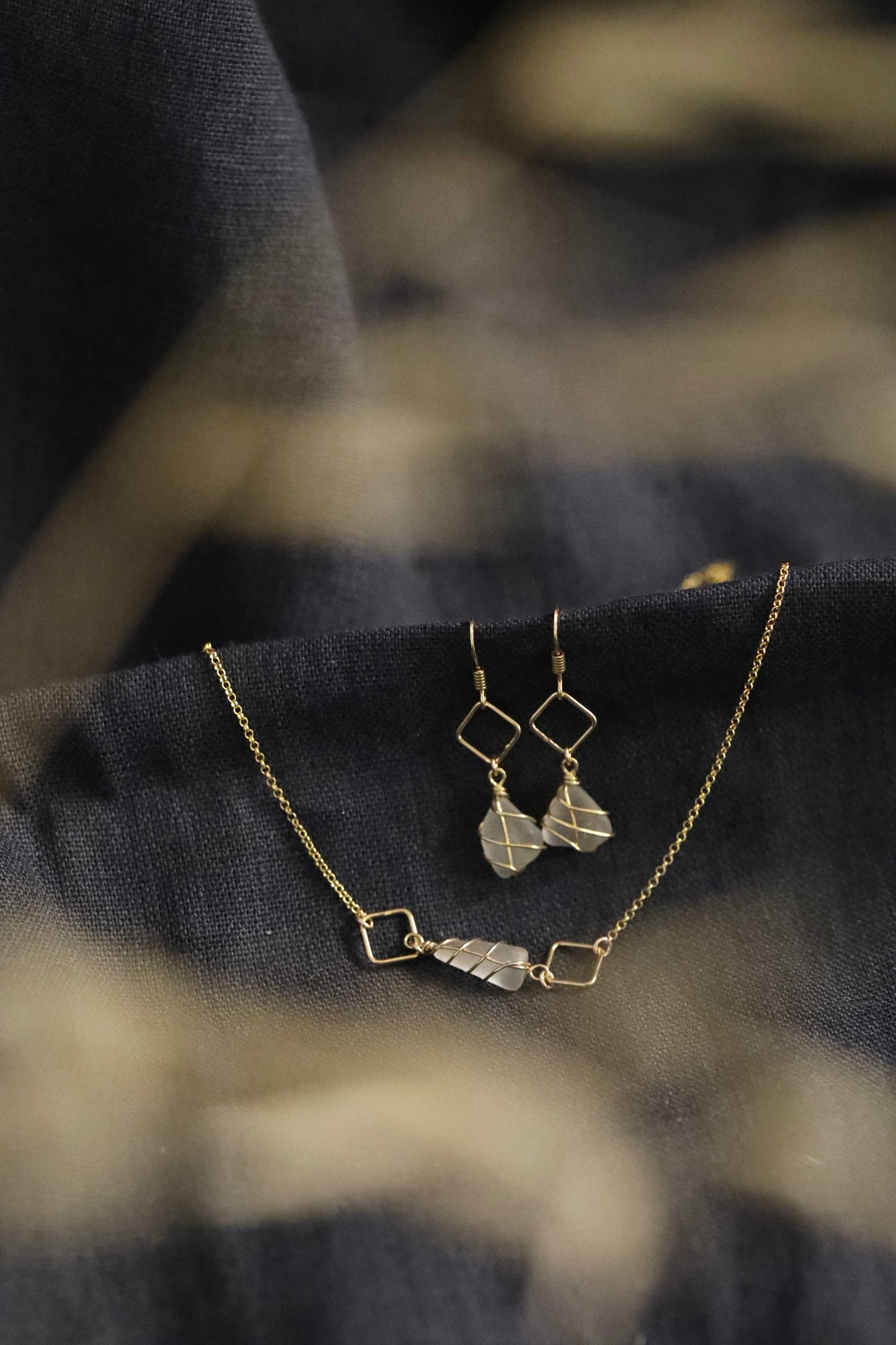 Xanthe Earrings in Gold Vermeil & White