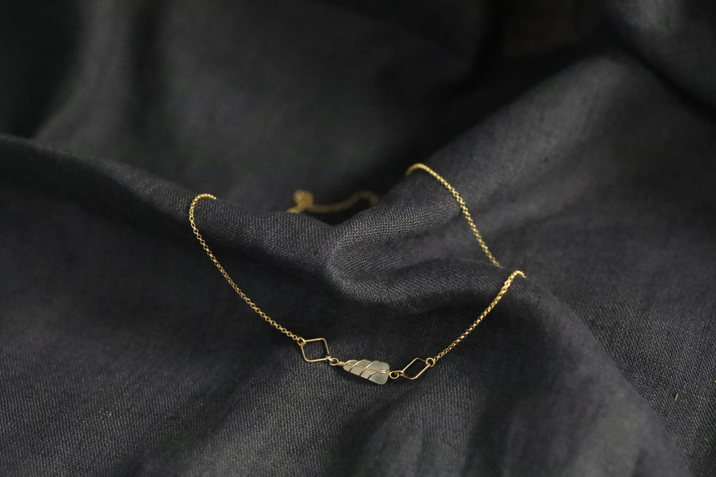 Xanthe Necklace in Gold Vermeil & White