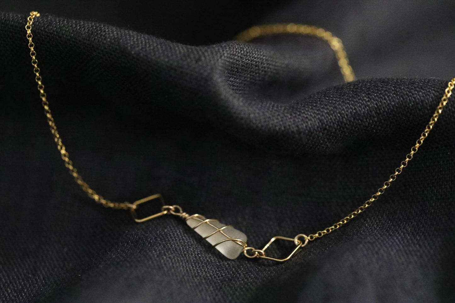Xanthe Necklace in Gold Vermeil & White