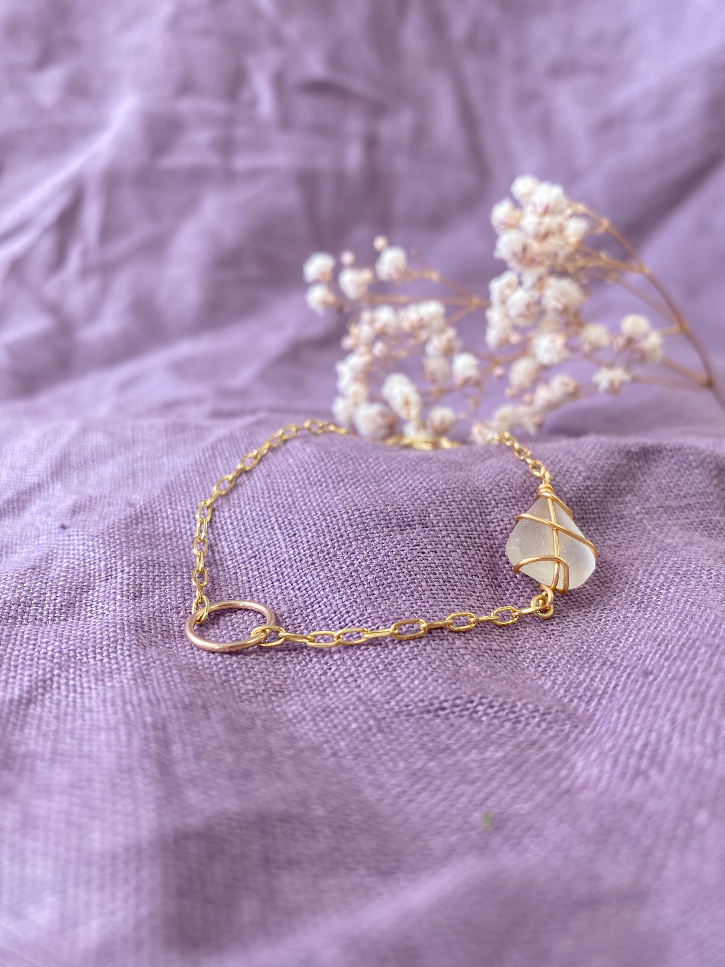 Eilidh Bracelet in Gold & White