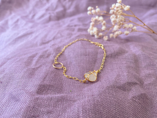 Eilidh Bracelet in Gold & White