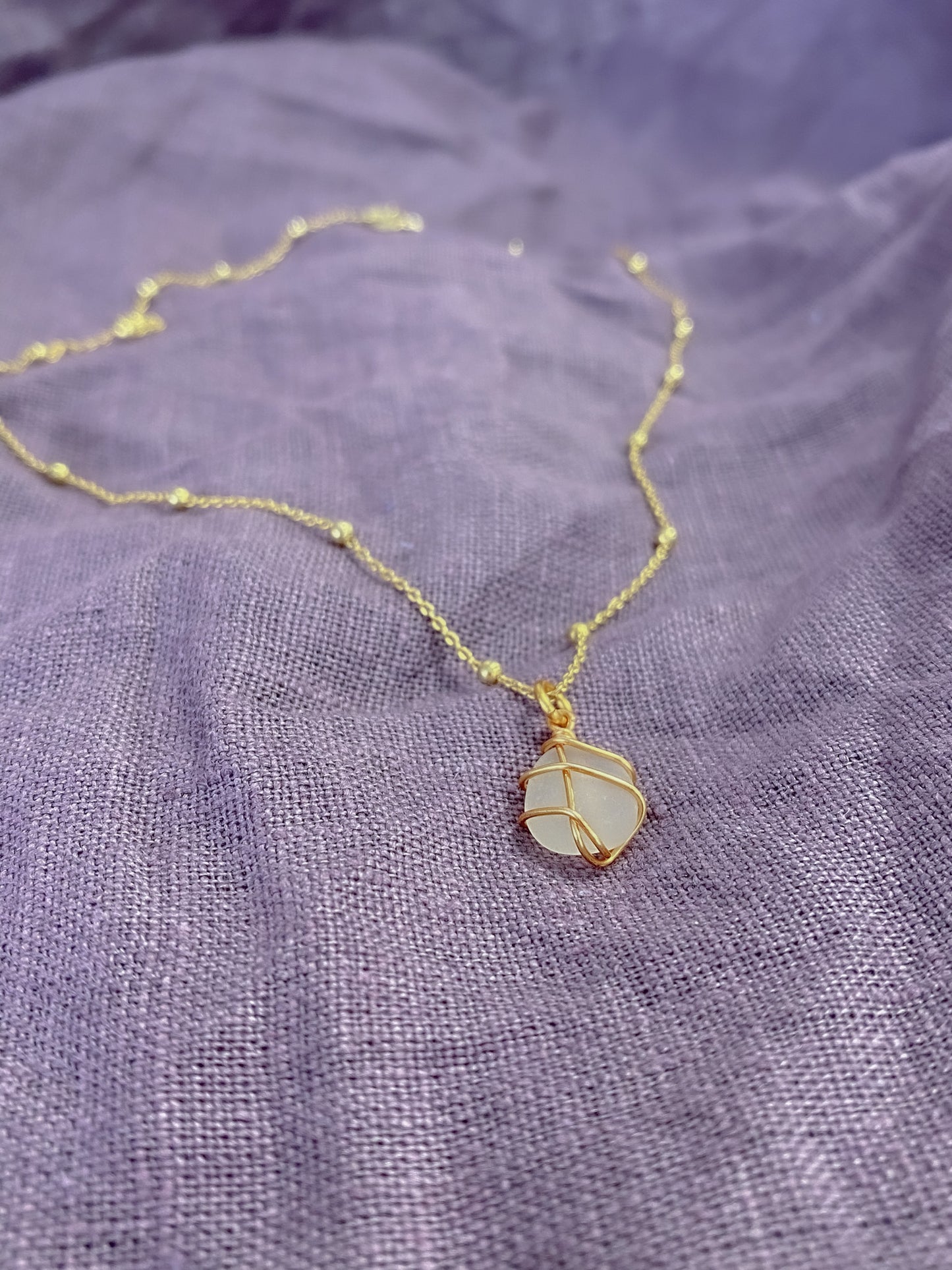 Eleanor Necklace in Gold & White