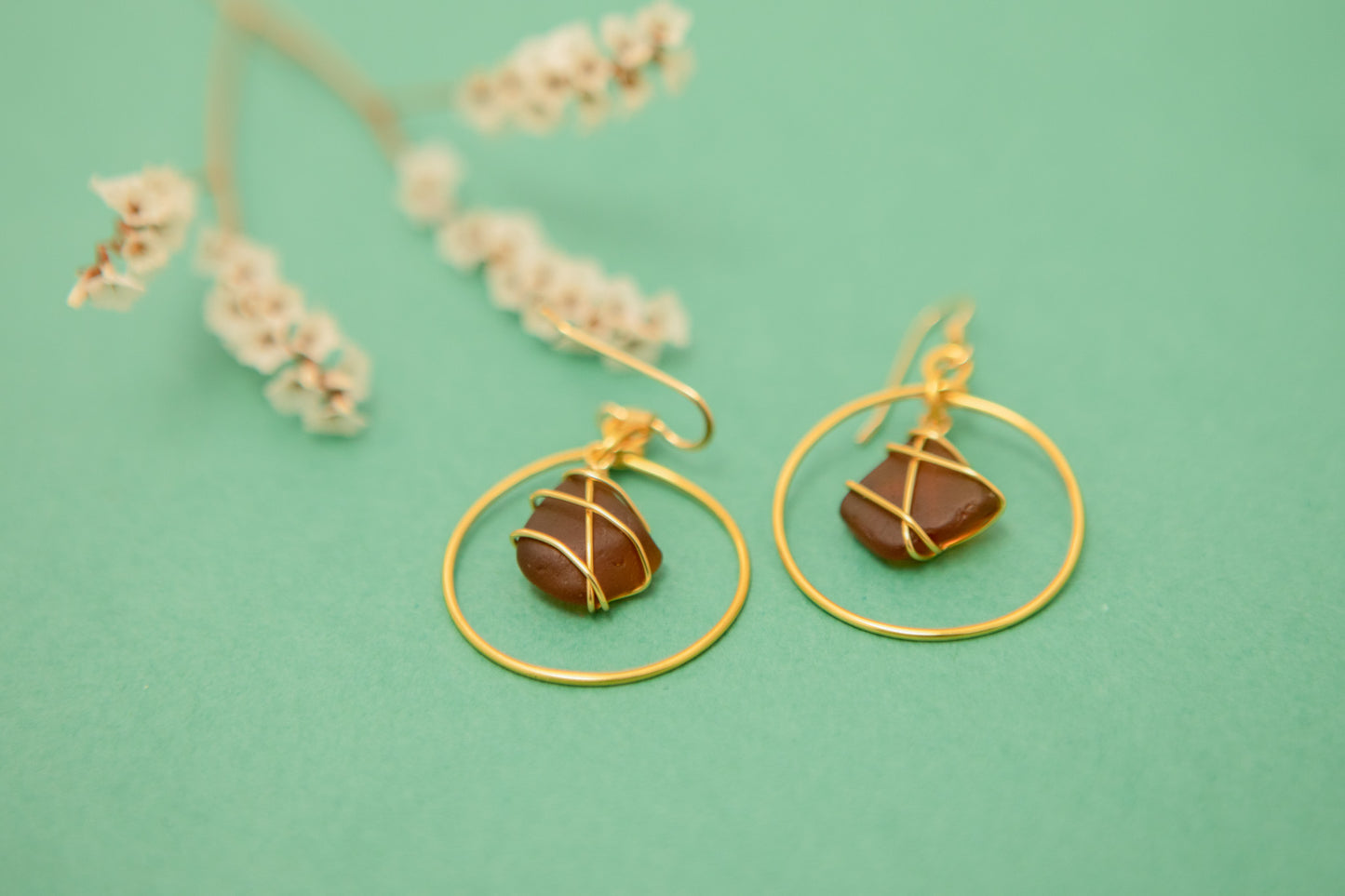 Jennie Hoops in Gold & Amber