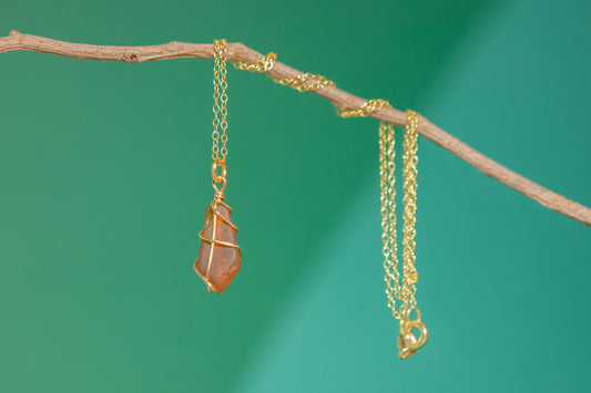 Classic Gold Necklace - Amber