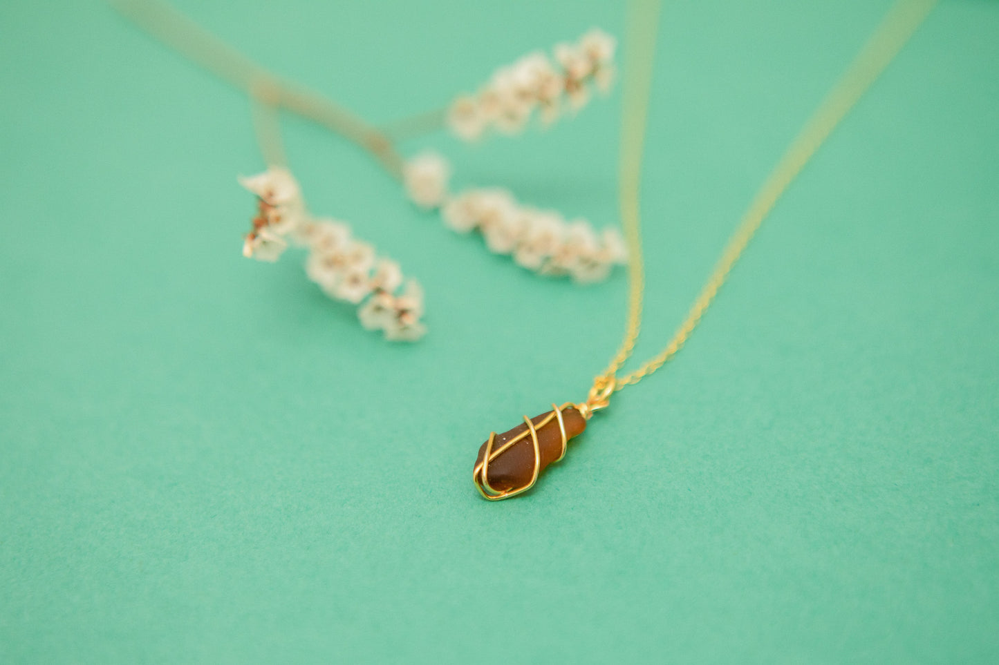 Classic Gold Necklace - Amber