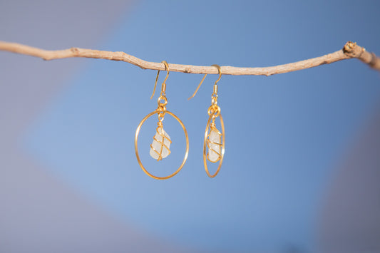 Jennie Hoops in Gold & White