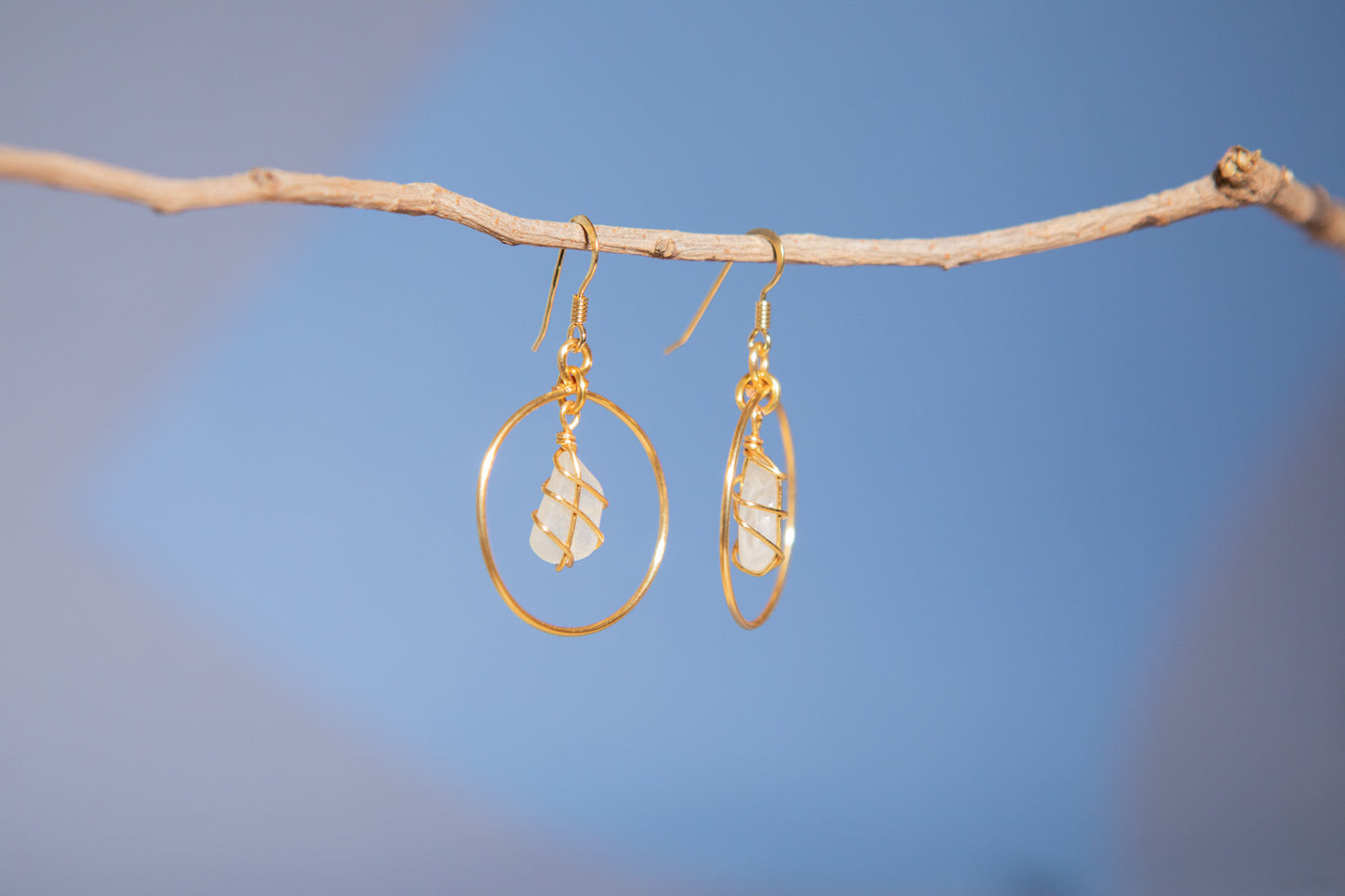 Jennie Hoops in Gold & White