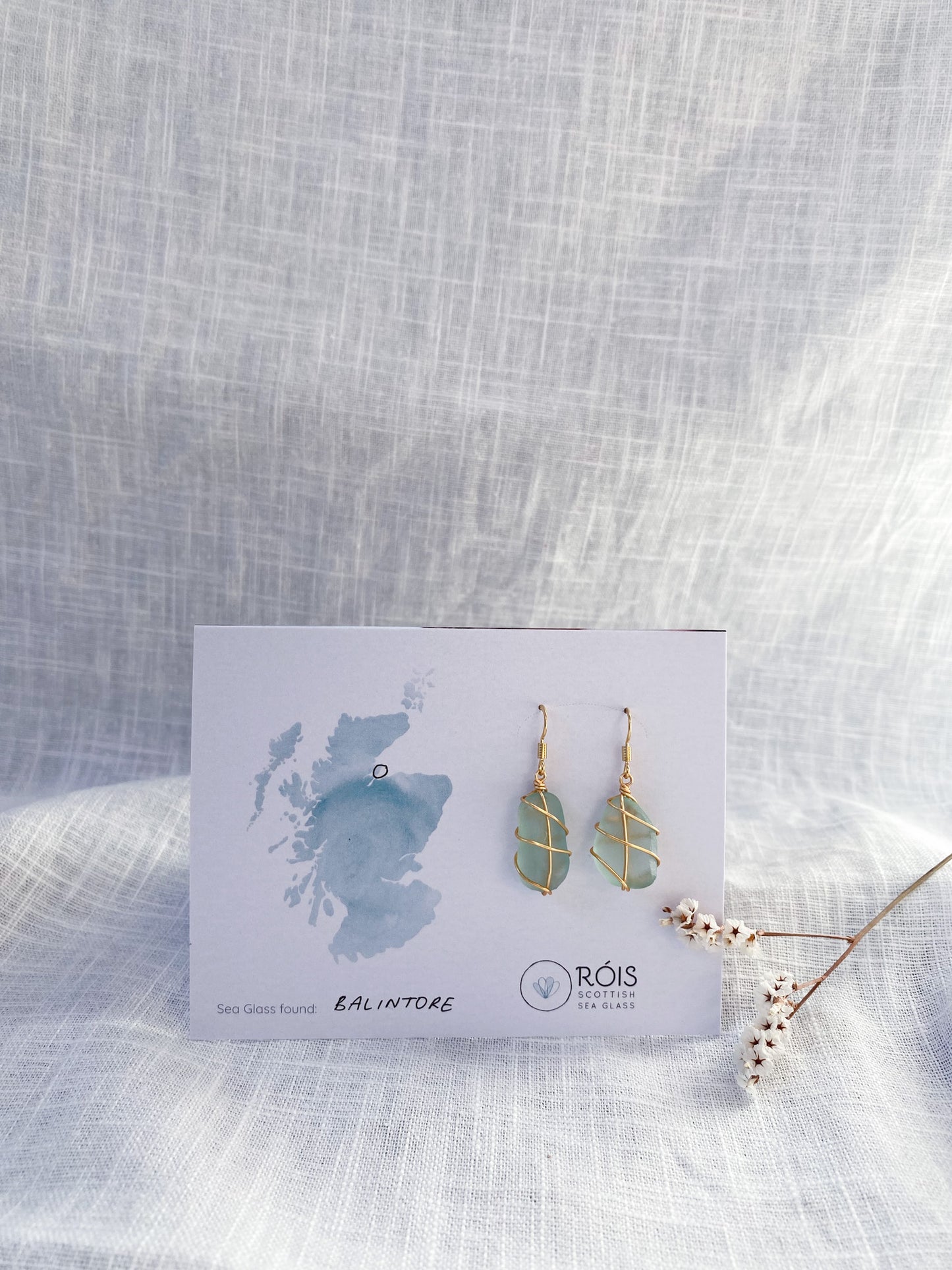 Classic gold earrings - Light Blue