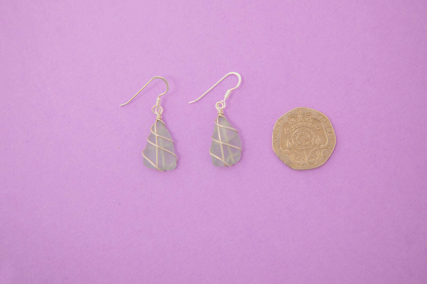 Classic silver earrings - Light Blue