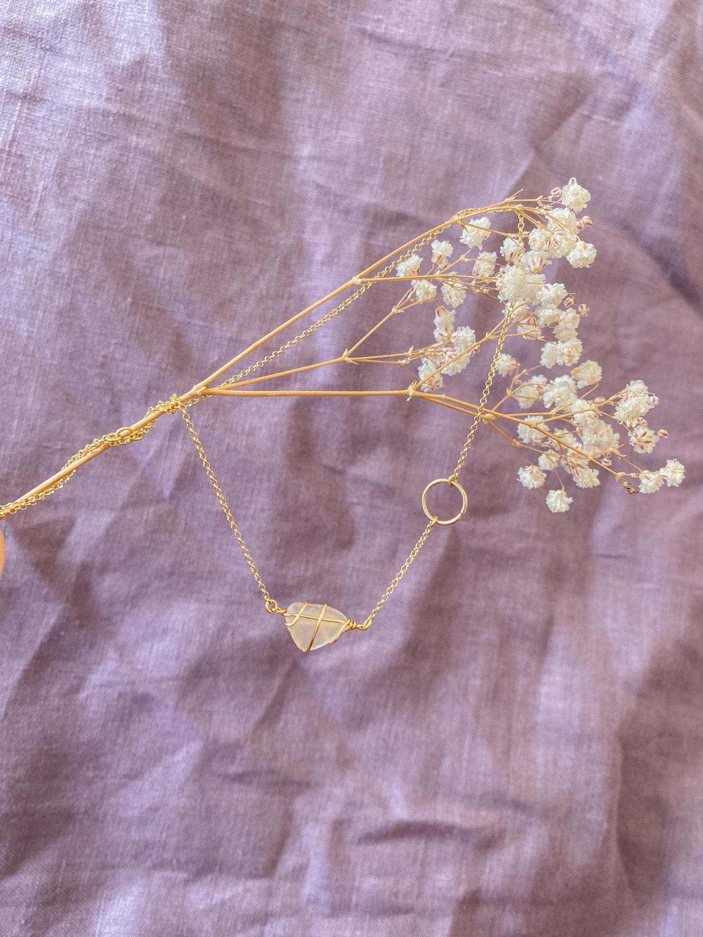 Eilidh Necklace in Gold & White